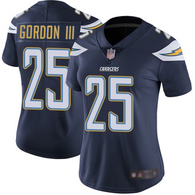 Los Angeles Chargers NFL Football Melvin Gordon Navy Blue Jersey Women Limited #25 Home Vapor Untouchable->women nfl jersey->Women Jersey